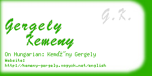 gergely kemeny business card